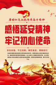感悟延安精神海报