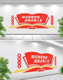 知识改变命运文化墙