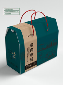 腊肉香肠包装 平面图