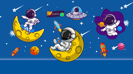 太空人飞船星球儿童房