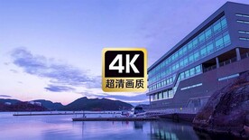 湖畔建筑彩云美景