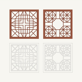 正方形窗花格 花窗