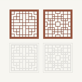 正方形窗花格 花窗