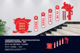 青年之家楼梯文化墙