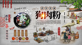 狗肉粉背景墙