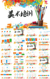 绘画美术培训工作汇报动态PPT