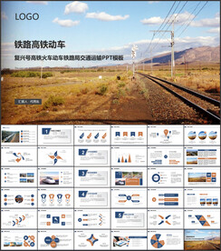 复兴号高铁火车动车铁路局PPT