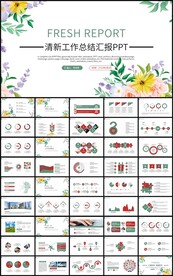 通用清新工作总结汇报PPT模板