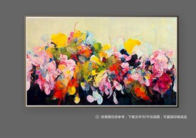 现代抽象艺术北欧厚肌理装饰画