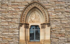 3D欧洲拱门建筑背景墙