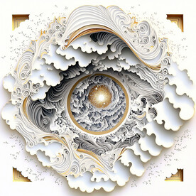 纸品艺术《浪涛》