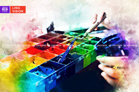 油画室彩色颜料