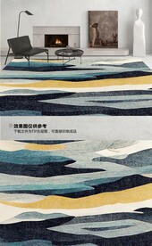 北欧现代简约几何线条轻奢地毯