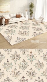 复古美式花纹卧室客厅地毯地垫