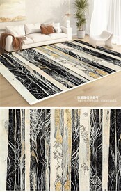 古美式花纹卧室客厅地毯地垫