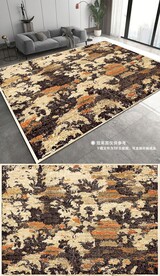 复古美式轻奢抽象花纹地垫地毯