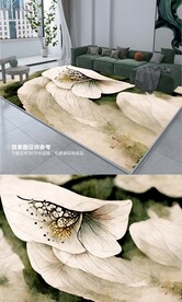 复古美式轻奢抽象花纹地垫地毯