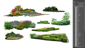 PSD分层花卉组团