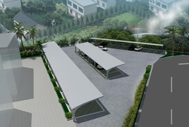 停车场车棚3D模型（无贴图）