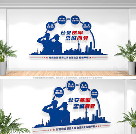 四个铁一般公安文化墙