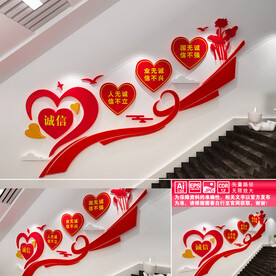 诚信楼道文化墙