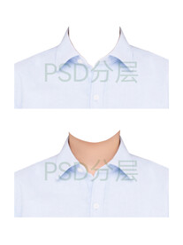女款浅蓝色衬衫证件照衣服素材