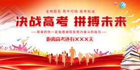 高考中考誓师大会展板