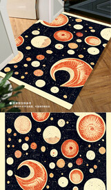 欧式复古轻奢花纹地垫地毯