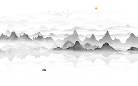 新中式山水装饰画