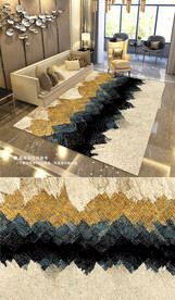 现代简约抽象复古艺术地毯地垫