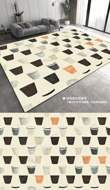 现代简约抽象几何地毯地垫