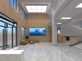 办公楼大厅设计案例效果图