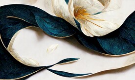 现代北欧抽象植物花卉地毯地垫