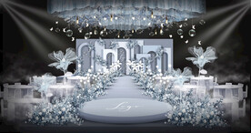 雾霾蓝婚礼仪式区