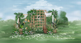 户外婚礼迎宾区