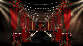 红色婚礼仪式区