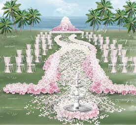 粉白色户外仪式区