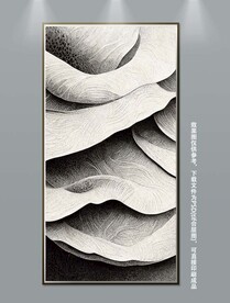 轻奢黑白肌理画玄关客厅装饰画