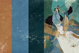 抽象色块地毯图案