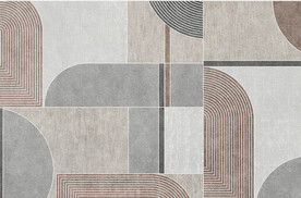 暖灰色抽象地毯