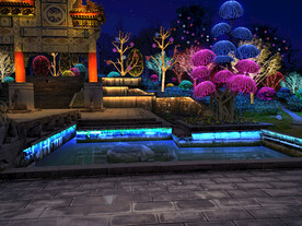 春节街道亮化PSD分层效果 