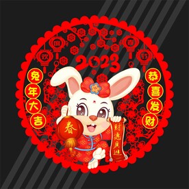 新年玻璃贴 