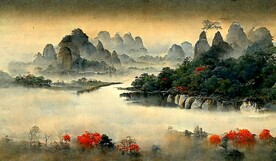 新中式禅意山水风景装饰画