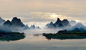 新中式山水艺术风景装饰画