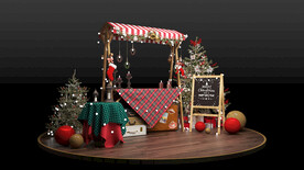 圣诞节集市摊位