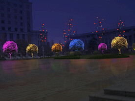 春节街道亮化 PSD分层效果 