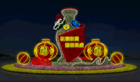 春节街道亮化 PSD分层效果 