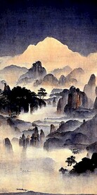 新中式抽象山水水墨风景装饰画