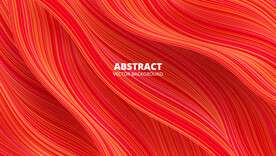 红色曲线线条底纹背景