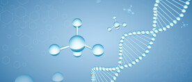 医疗卫生健康DNA晶体模型蓝背